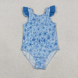 S0515   baby girl clothes flower girl summer swimsuit beach wear