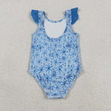 S0515   baby girl clothes flower girl summer swimsuit beach wear