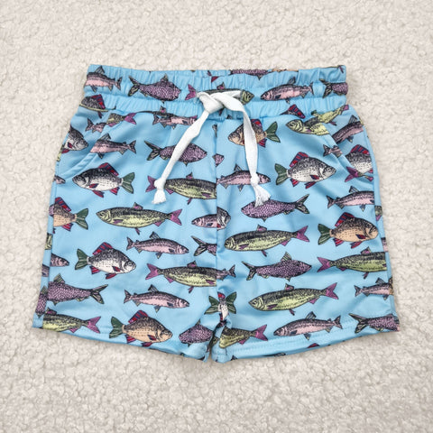 S0542  baby boy clothes fishing boy summer swim shorts  3-6M to 6-7T