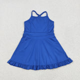 RTS toddler clothes matching clothing solid colors dress kids summer yoga clothing-2025.7.24