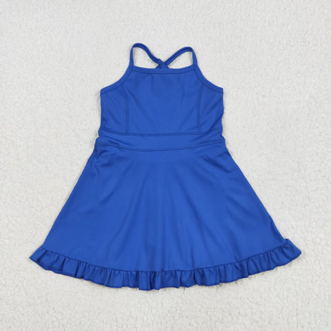 S0551 baby girl clothes blue girl summer yoga wear