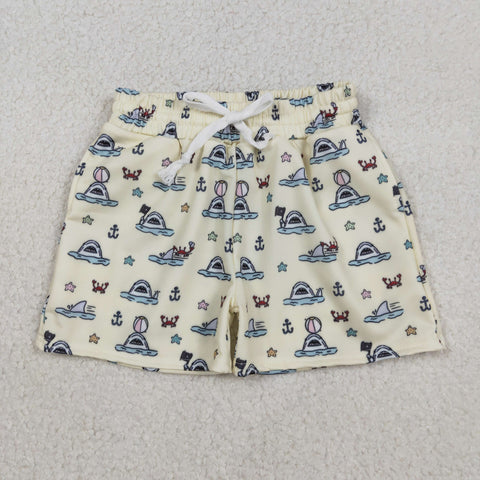 S0584 baby boy clothes gingham  boy summer swim shorts