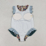 S0598  baby girl clothes camo print girl summer swimsuit beach wear