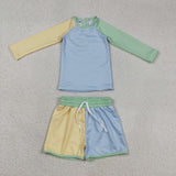 S0634  baby boy clothes blue boy summer swimsuit beach wear