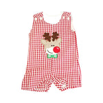 SR0409 red christmas baby romper