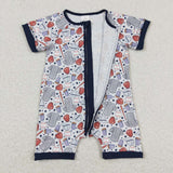 SR0581 baby boy clothes baseball boy summer romper