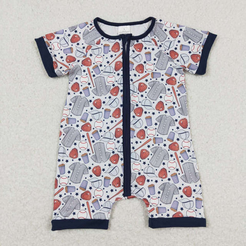 SR0581 baby boy clothes baseball boy summer romper