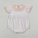 SR0597 baby girl clothes pink gingham girl summer bubble