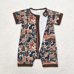 SR0666  baby clothes camo baby boy summer romper