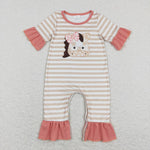 SR0674 baby girl clothes embroidery horse baby girl summer romper