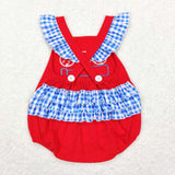 SR0686 baby girl clothes embroidered baseball toddler girl summer bubble