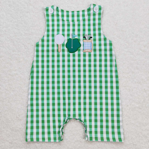 SR0796 baby boy clothes embroidery golf  baby boy summer romper