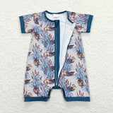 SR0802 baby boy clothes mallard toddler boy summer romper