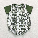 SR0876 baby boy clothes papa’s boy boy summer romper