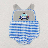 SR0997 baby boy clothes police blue boy summer romper