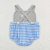 SR0997 baby boy clothes police blue boy summer romper