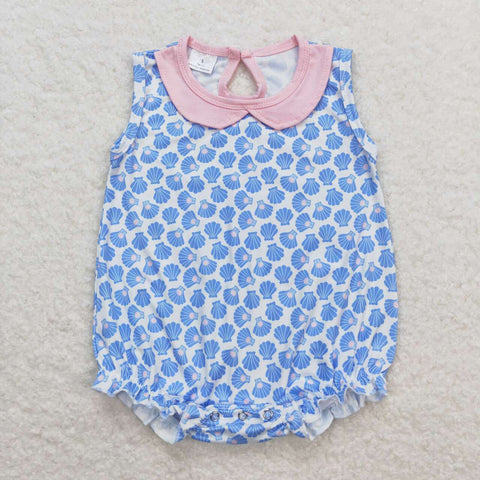 SR1003  baby girl clothes shell girl summer romper