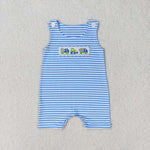 SR1005 baby boy clothes embroidery engineering vehicle boy summer romper