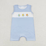 SR1059 baby boy clothes sailboat blue toddler boy summer bubble