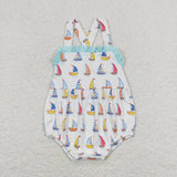 SR1060  baby girl clothes sailboat toddler girl summer bubble