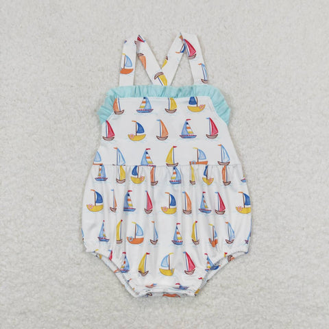 SR1060  baby girl clothes sailboat toddler girl summer bubble