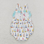 SR1060  baby girl clothes sailboat toddler girl summer bubble