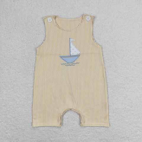 SR1062 baby boy clothes sailboat toddler boy summer romper