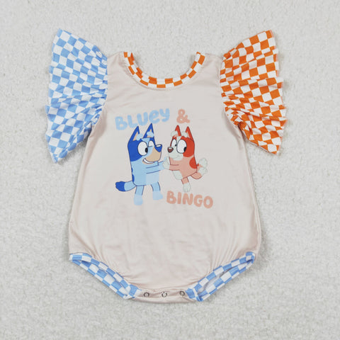 SR1098  baby girl clothes cartoon dog toddler girl summer bubble