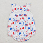 SR1105 baby boy clothes 4th of July patriotic toddler boy summer bubble