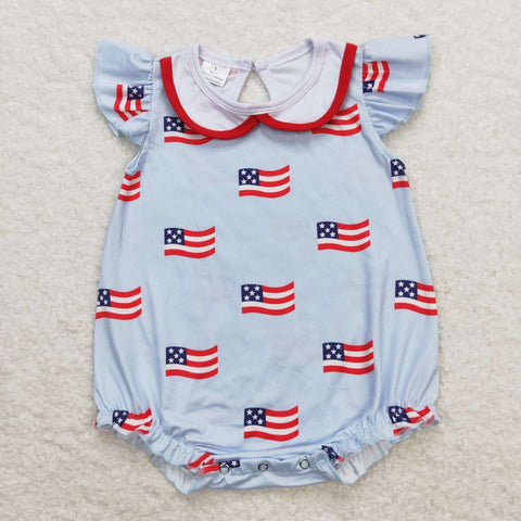 SR1123 baby girl clothes 4th of July  toddler girl summer bubble