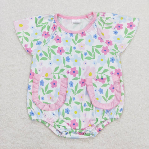 SR1129 baby girl clothes floral toddler girl summer bubble