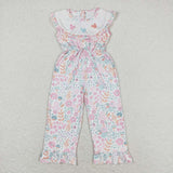 SR1139  baby girl clothes cartoon mouse floral toddler girl summer romper