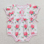 SR1160 baby girl clothes pink rose toddler girl summer bubble