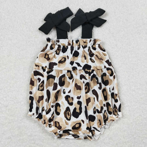 SR1198 baby girl clothes leopard print toddler girl summer bubble
