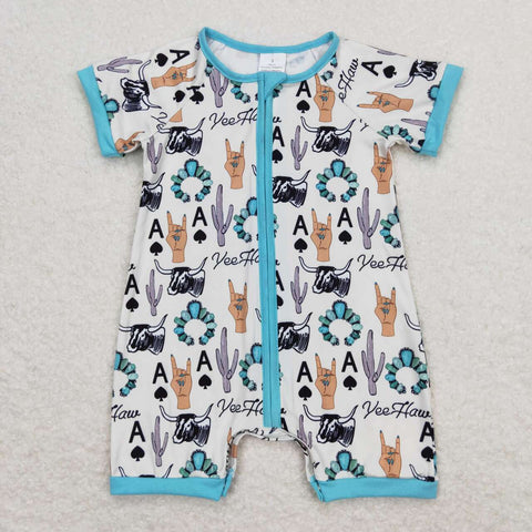 SR1200  baby boy clothes turquoise toddler boy summer romper