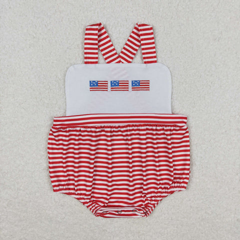 SR1212 baby boy clothes embroidery 4th of July patriotic toddler boy summer bubble