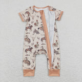 SR1220 baby boy clothes cowboy toddler boy summer romper