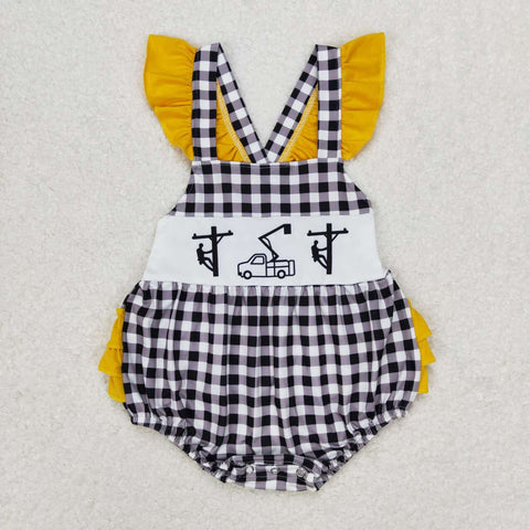 SR1222   baby girl clothes lineman toddler girl summer bubble