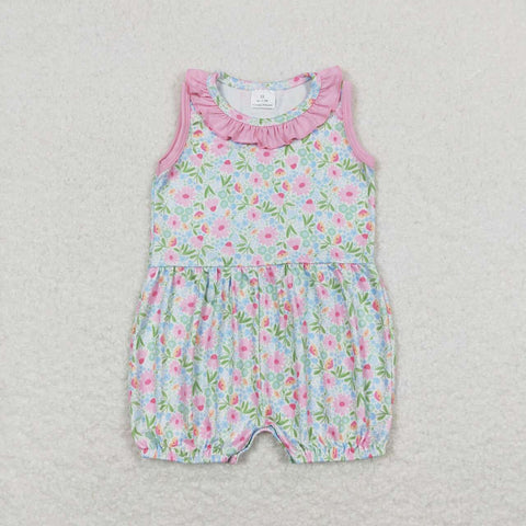 SR1262 baby girl clothes floral toddler girl summer bubble