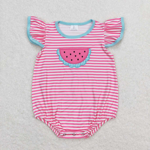 SR1268  baby girl clothes embroidery watermelon toddler girl summer bubble