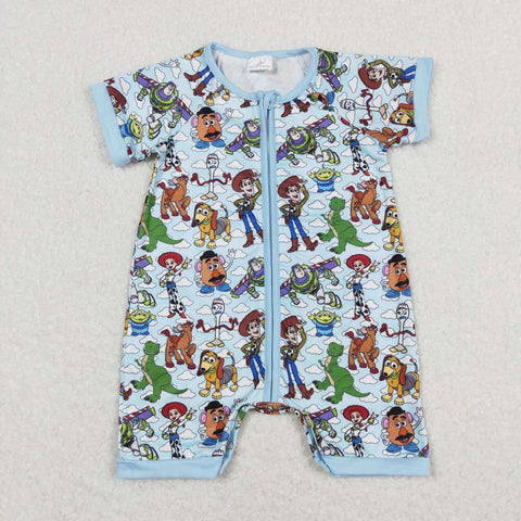 SR1274  baby boy clothes cartoon toddler boy summer romper