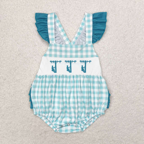 SR1290 baby girl clothes lineman toddler girl summer bubble
