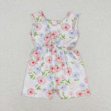 SR1311 baby girl clothes floral girl summer jumpsuit