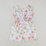 SR1311 baby girl clothes floral girl summer jumpsuit