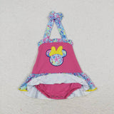 SR1346   baby girl clothes cartoon mouse toddler girl summer bubble