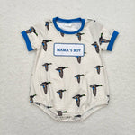 SR1377 baby boy clothes embroidery mama’s boy mallard toddler boy summer bubble