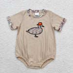SR1403   baby boy clothes embroidery mallard camouflage toddler boy summer bubble