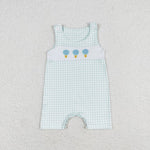 SR1405  baby boy clothes embroidery hot air balloon toddler boy summer romper