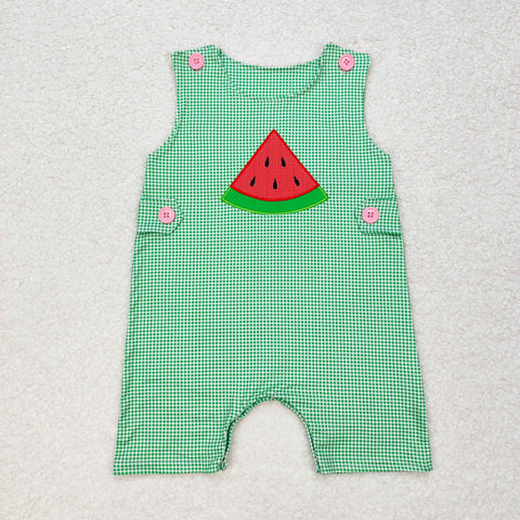 SR1406 baby boy clothes embroidery watermelon toddler boy summer romper