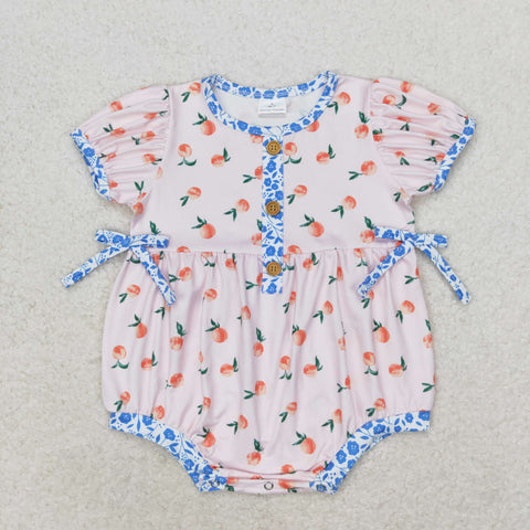 SR1425   baby girl clothes peach toddler girl summer bubble